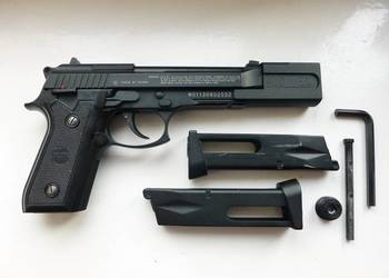 Pistolet wiatrówka Taurus M92 FULL AUTO BLOWBACK  Kompensator RoboCop