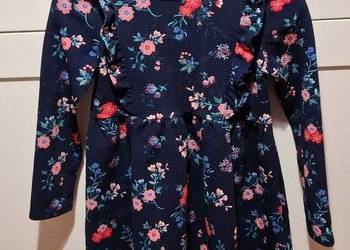 Sukienka w kwiatki z falbanką r. 92