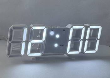 zegar LED ścienny/stolikowy z alarmem i termometrem