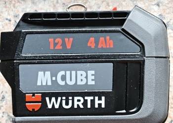 3× Akumulator Würth M-CUBE 12V 4Ah Li-Ion – 1 nowy + 2 używane