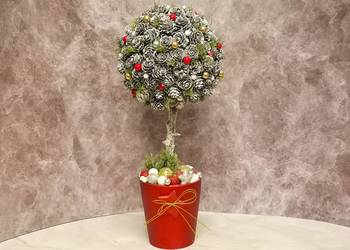 Świąteczny stroik w formie drzewka (LED, 38 cm)