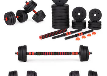 Hantle regulowane 2x15 kg sztanga zestaw 30 kg gryf