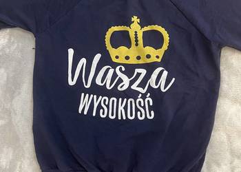 Bluza / sweter granatowy z napisem "Wasza wysokość"