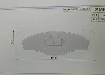 SM622 Klocki hamulcowe kpl. przód  SEAT AROSA; SKODA FABIA I, FABIA I , FAB