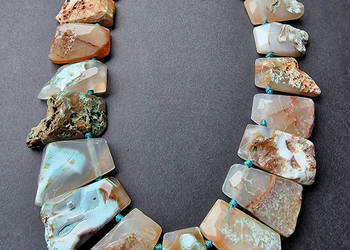 AGAT TURKUSOWY NASZYJNIK ETNICZNE INSPIRACJE AGAT TURKUSOWY NASZYJNIK ETNICZNE INSPIRACJE