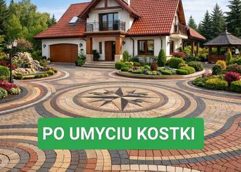 Mycie kostki brukowej, elewacji