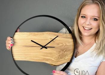 Zegar ścienny w obręczy | 35-70 cm średnicy | personalizacja