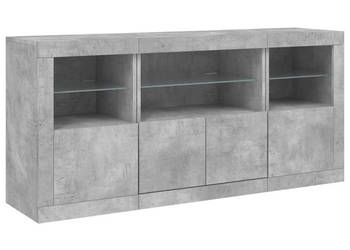 Szafka z oświetleniem LED szarość betonu 1425x37x67 cm WM-3209068