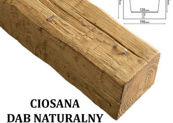 Belka Rustykalna Ciosana 19x17 cm DĄB NATURALNY