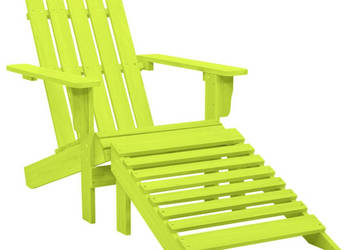 Krzesło ogrodowe Adirondack z podnóżkiem jodłowe zielone WM-315866