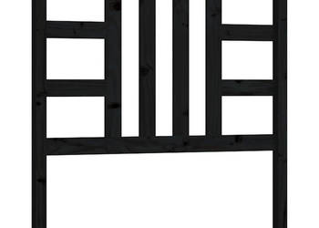 Wezgłowie łóżka czarne 106x4x100 cm lite drewno sosnowe WM-817829