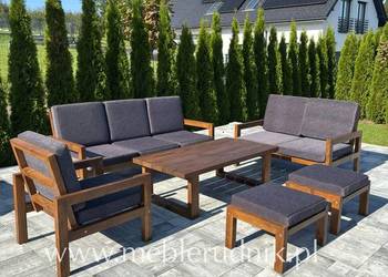Meble ogrodowe tarasowe drewniane patio promocja