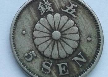 JAPONIA 5 SEN (23) 1890 r - MITSUHITO - MIEDZIONIKIEL