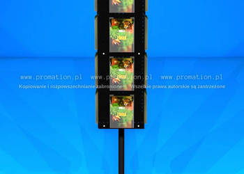 Obrotowy stojak na ulotki A5 – perforacja EURO, 16 kieszeni A5, system 360