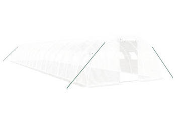 Szklarnia ze stalową ramą biała 72 m² 18x4x2 m WM-3188079