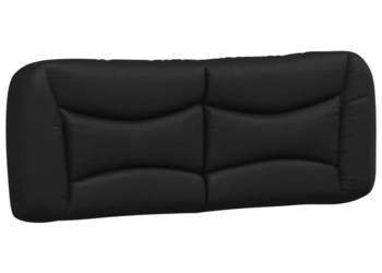 Poduszka na wezgłowie czarna 120 cm sztuczna skóra WM-374568
