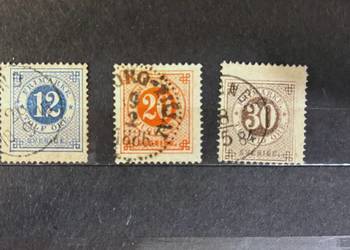 Znaczki Swecja 1872-7  Mi.21-22-24A
