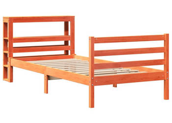 Rama łóżka bez materaca woskowy brąz sosnowa 75x190 cm WM-3305836