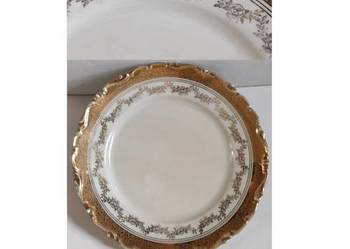 Vintage Alka Kunst Kronach Marion złoty talerz  porcelana bawaria zabytkowy