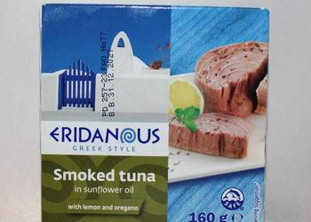 Eridanous tuńczyk wędzony z cytryną i oregano w oleju słonecznikowym 160g
