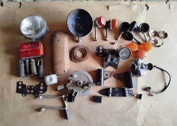 JAWA TS 350 MZ Części Gaźnik Lampa Błotnik Kierunkowskazy Uchwyty Regulator