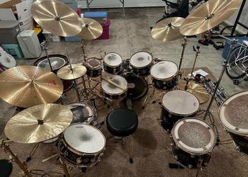DW Neil Peart R30 30. rocznica — złoto 24-karatowe — zestaw muszli + pasują