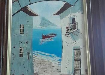 Obraz oryginał drewnianej ramie Obraz oryginał drewnianej ramie