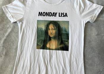 T-shirt / koszulka / bluzka z krótkim rękawem biała | Monday