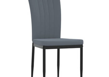 Krzesła stołowe 4 szt. ciemnoszare obite aksamitem WM-326105