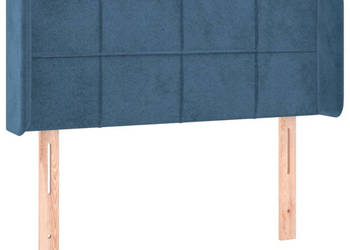 Zagłówek do łóżka z LED ciemnoniebieski 93x16x78/88cm aksamit WM-3123276