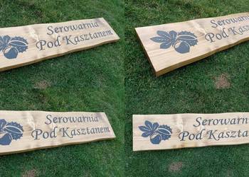Ręcznie Wykonany Szyld Drewniany deska z napisem logo grafika baner