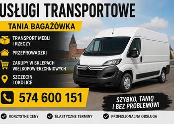 Tania bagażówka Szczecin Police transport bus z kierowca. Przewóz rzeczy