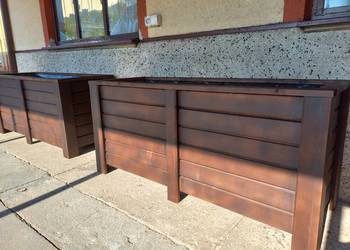 Donice ogrodowe  drewniane duże 130 cmx65 cm