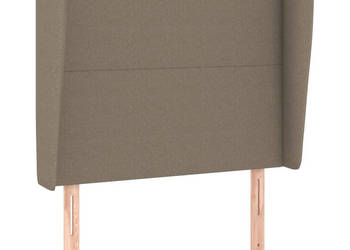 Zagłówek uszak taupe 83x23x118/128 cm tkanina WM-3117654