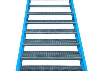 Schody stalowe ocynkowane 4400x1200 – 14 stopni, solidna konstrukcja