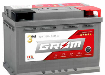 Akumulator GROM EFB START&STOP 70Ah 740A Prawy Plus DTR