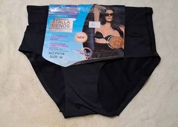 Czarne obciskające wyższe majtki M bezszwowe klejone