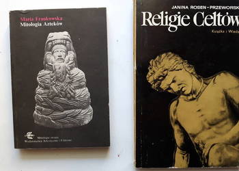 Książki "Mitologia Azteków" oraz "Religie Celtów".