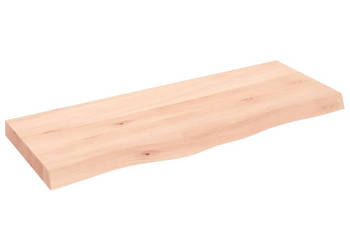 Blat stołu 100x40x(2-6) cm surowe lite drewno dębowe WM-3156301