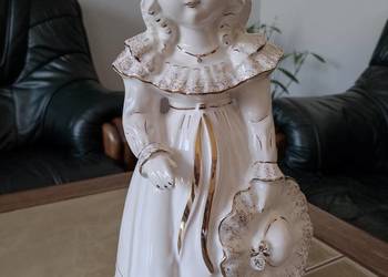 Duża sygnowana porcelanowa figurka Chodzież lata 60/70 te