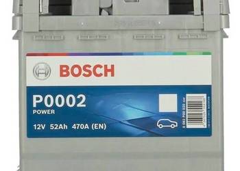Akumulator 52Ah 470A EN Bosch P0002 PRAWY PLUS