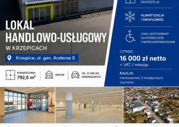 ? Lokal handlowo-usługowy do wynajęcia | Krzepice, ul. Andersa 5