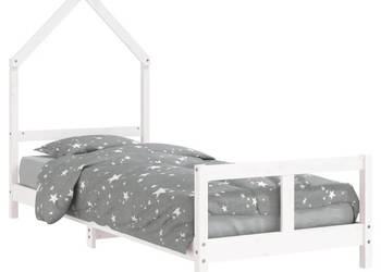 Rama łóżka dla dzieci biała 80x200 cm drewno sosnowe WM-834565
