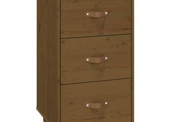 Szafka nocna miodowy brąz 40x40x75 cm lite drewno sosnowe WM-818341