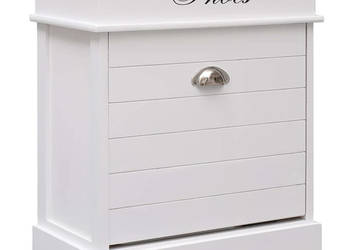 Szafka na buty biała 50 x 28 x 58 cm drewno paulownia WM-284083