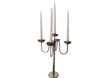 Kandelabr, świecznik "Wilkens", space age, platerowany srebrem Kandelabr, świecznik "Wilkens", space age, platerowany srebrem