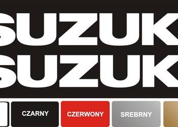 2szt naklejki SUZUKI 30x5cm do wybory kolory: biały,czerwony,srebrny