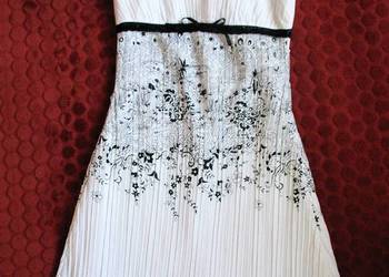 Sukienka - plisowana - na ramiączka - 36 S - biust 82 cm