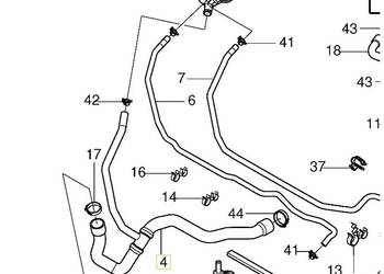 VOLVO S40 V50 prawy waz przewod chlodnicy 2,0D 30680488