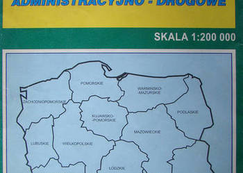 Województwo Małopolskie. Mapa administracyjno - drogowa.
